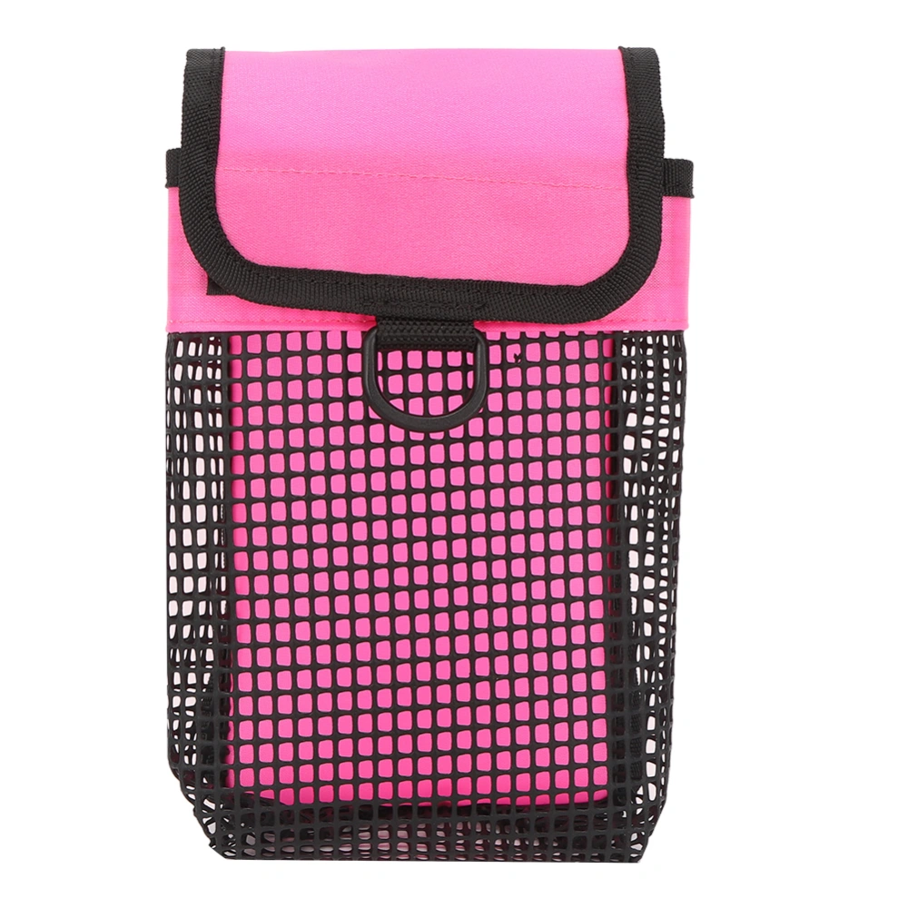 Portable Lightweight Diving Reel Mesh Gear Bag Underwater Snorkeling Carrying Case Pink