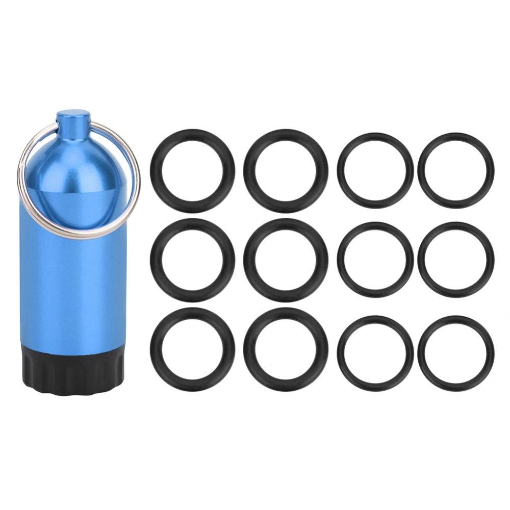 Diving Cylinder Valve Sealing Ring O Rings Mini Cylinder Storage Bottle OR MT02(Blue )