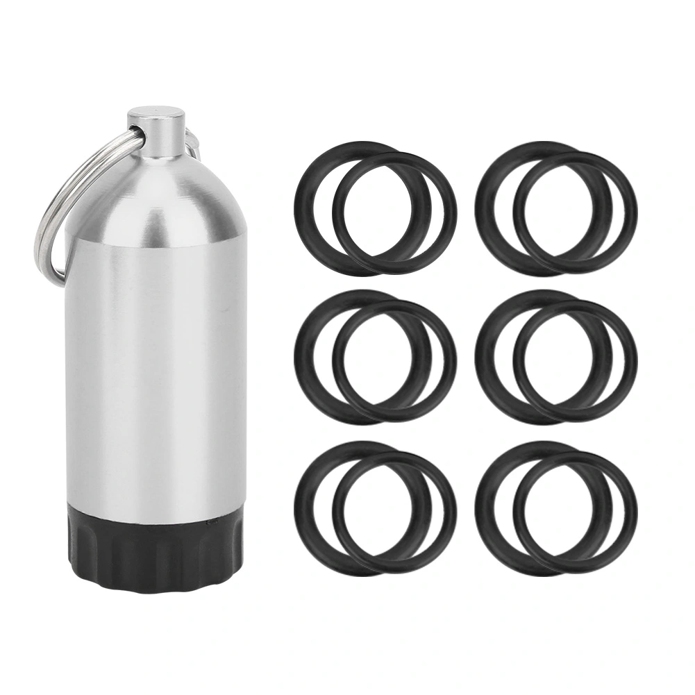 Diving Cylinder Valve Sealing Ring O Rings Mini Cylinder Storage Bottle OR MT02(Silver )