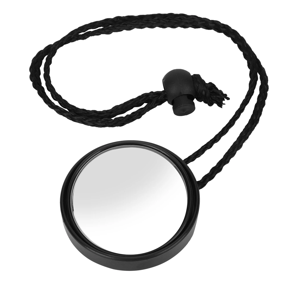 HSJ-928 Scuba Diving 360 Degrees Adjustable Rearview Mirror with Lanyard Side Hanging Cave Water Sports Safety Gear AccessoryBlack