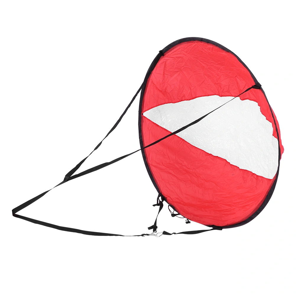 Polyester Taffeta Durable Folding Kayak Wind Sail Transparent Window Canoe Wind Sail Boat Water Sports AccessoryKayak Sailing Red