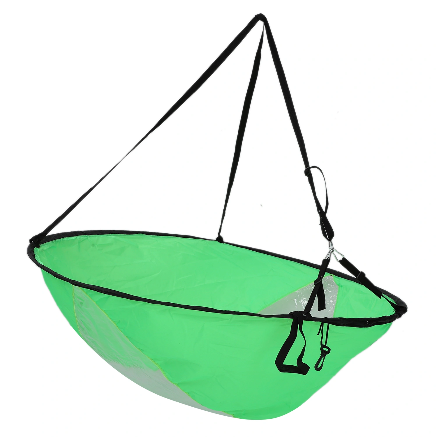 Polyester Taffeta Durable Folding Kayak Wind Sail Transparent Window Canoe Wind Sail Boat Water Sports AccessoryKayak Sailing Green