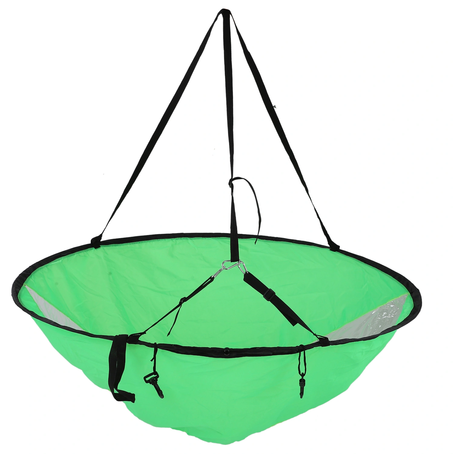 Polyester Taffeta Durable Folding Kayak Wind Sail Transparent Window Canoe Wind Sail Boat Water Sports AccessoryKayak Sailing Green