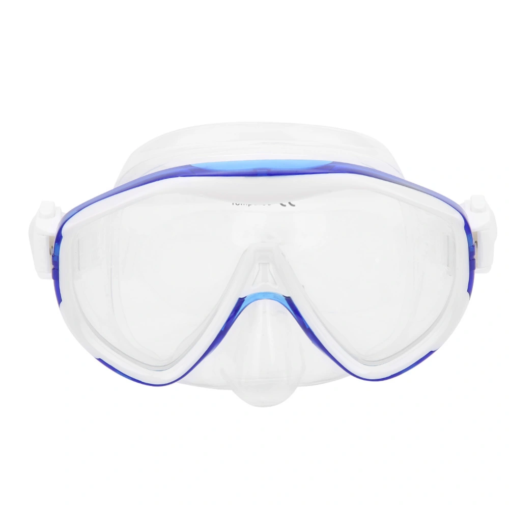 Adult Diving Goggles Face Shield Glasses Silicone Professional Snorkeling Equipments(MK&#8209;102 Blue )