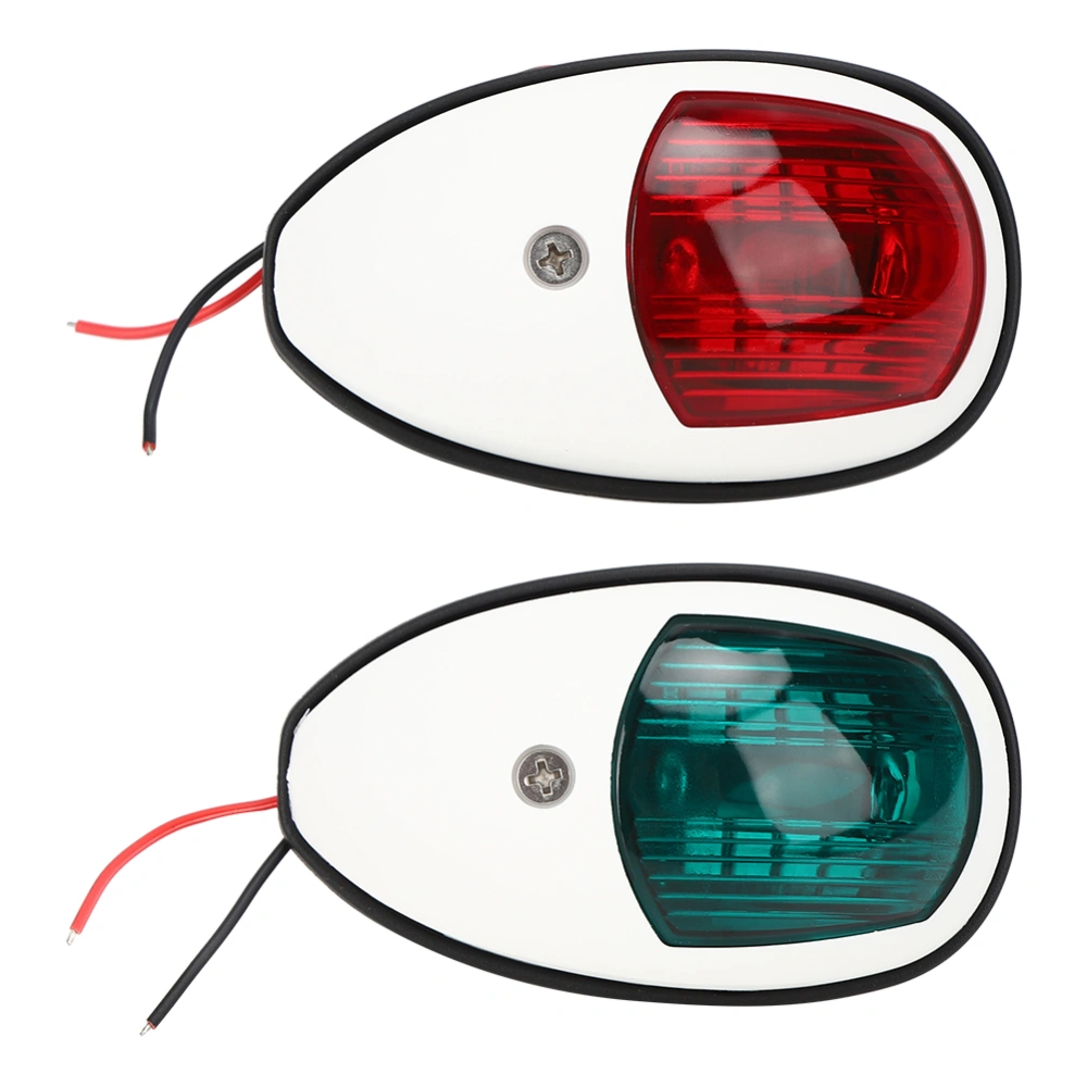 1Pair Portable Durable Yacht Navigation Light 10‑30V Wide Pressure Shipping Signal Lampwhite