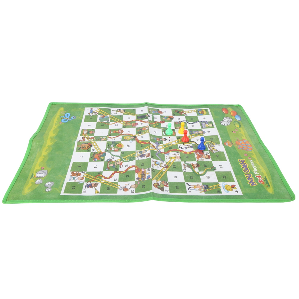 60x45cm Washable Folding Non Woven Fabrics Carpet Ground Mat Snake Ladder Chess Children Game Toy(Height 3cm Diameter 2cm )