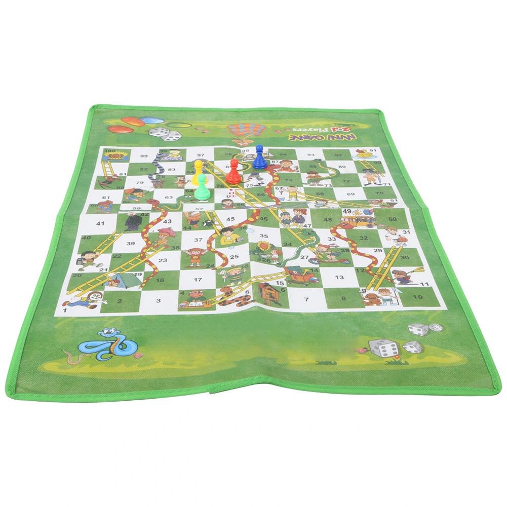 60x45cm Washable Folding Non Woven Fabrics Carpet Ground Mat Snake Ladder Chess Children Game Toy(Height 3cm Diameter 2cm )