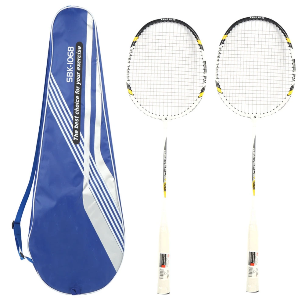 1068 Portable Lightweight Aluminum Alloy Adults Training Offensive Type Double Player Badminton Racket