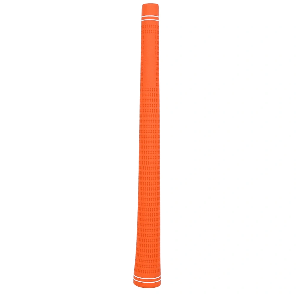 High Stability Good Shock Absorption Rubber Wear Resistant Anti-Slip Standard Golf Handle Club Grip for All Weather Conditions(Orange )