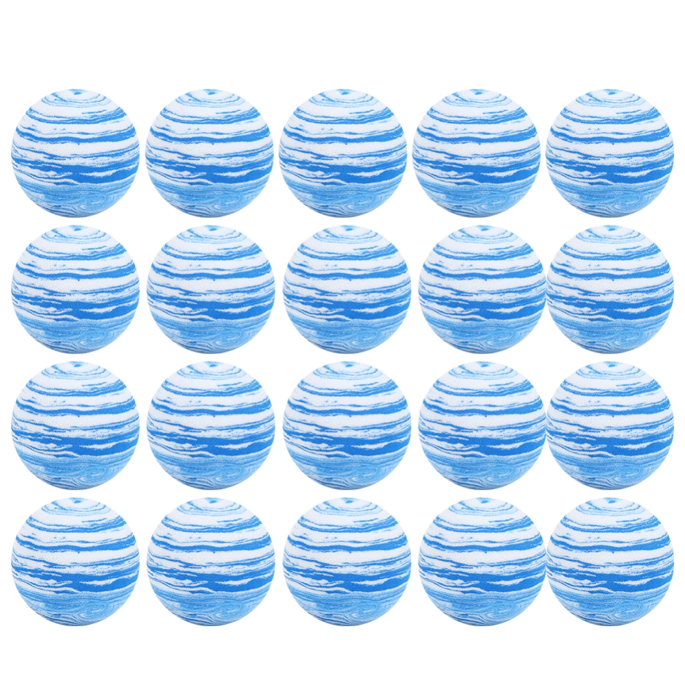 20PCS EVA Lightweight Wear Resistant Indoor Practice Soft Golf Foam Ball Colorful Pet Entertainment Toy BallsBlue/White