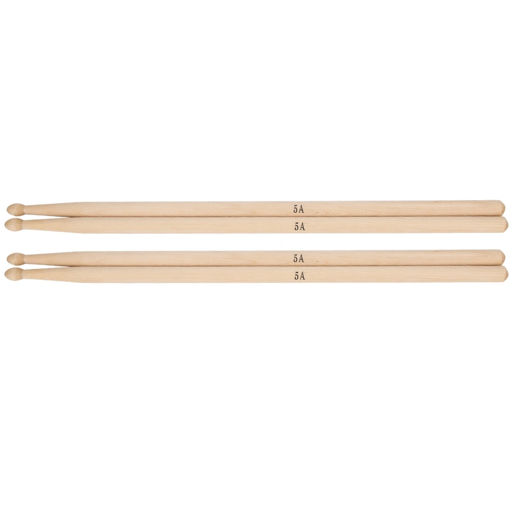 2 Pairs of 5A/5B Maple Wooden Jazz Drum Kit Drumstick Musical Instrument Accessory5A Drumstick