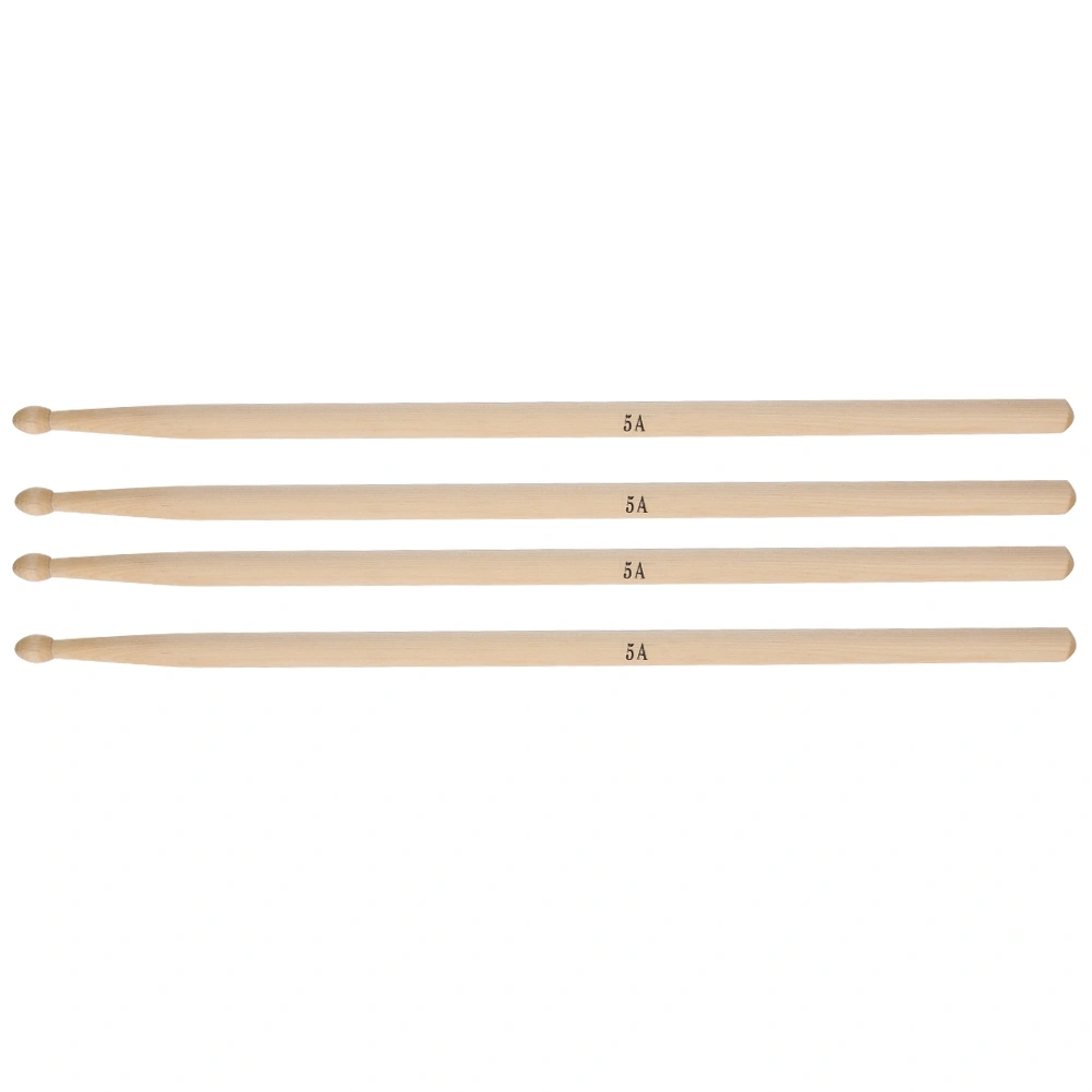 2 Pairs of 5A/5B Maple Wooden Jazz Drum Kit Drumstick Musical Instrument Accessory5A Drumstick