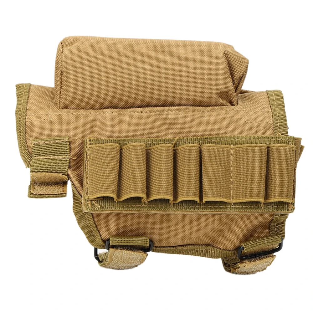 Outdoor Multifunction Tactics Butt Stock Bag Attachment Magazine Clip Cheek Rest Pouchkhaki