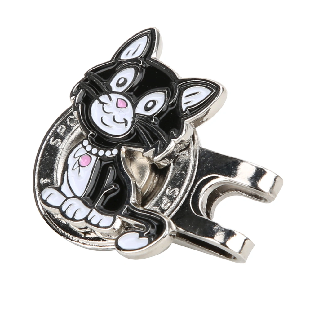 1PCS Kitten Animal Metal Compact Golf Ball Marker Magnetic Hat Clip Cap Clamp Gift Supplies