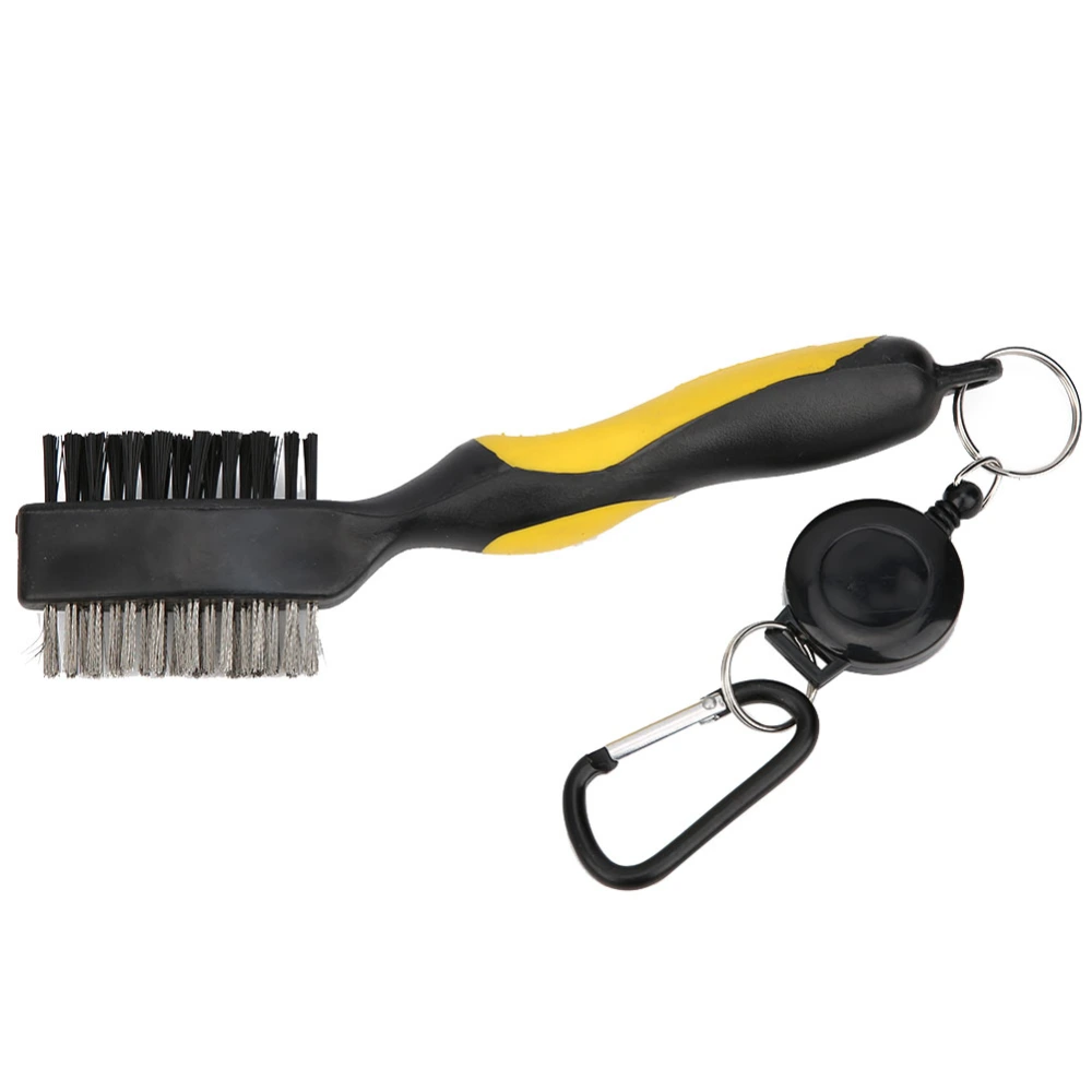 Golf Multifunction Cleaning Brush Double Sides Foldable Nylon Steel Wire Cleaner Accessory