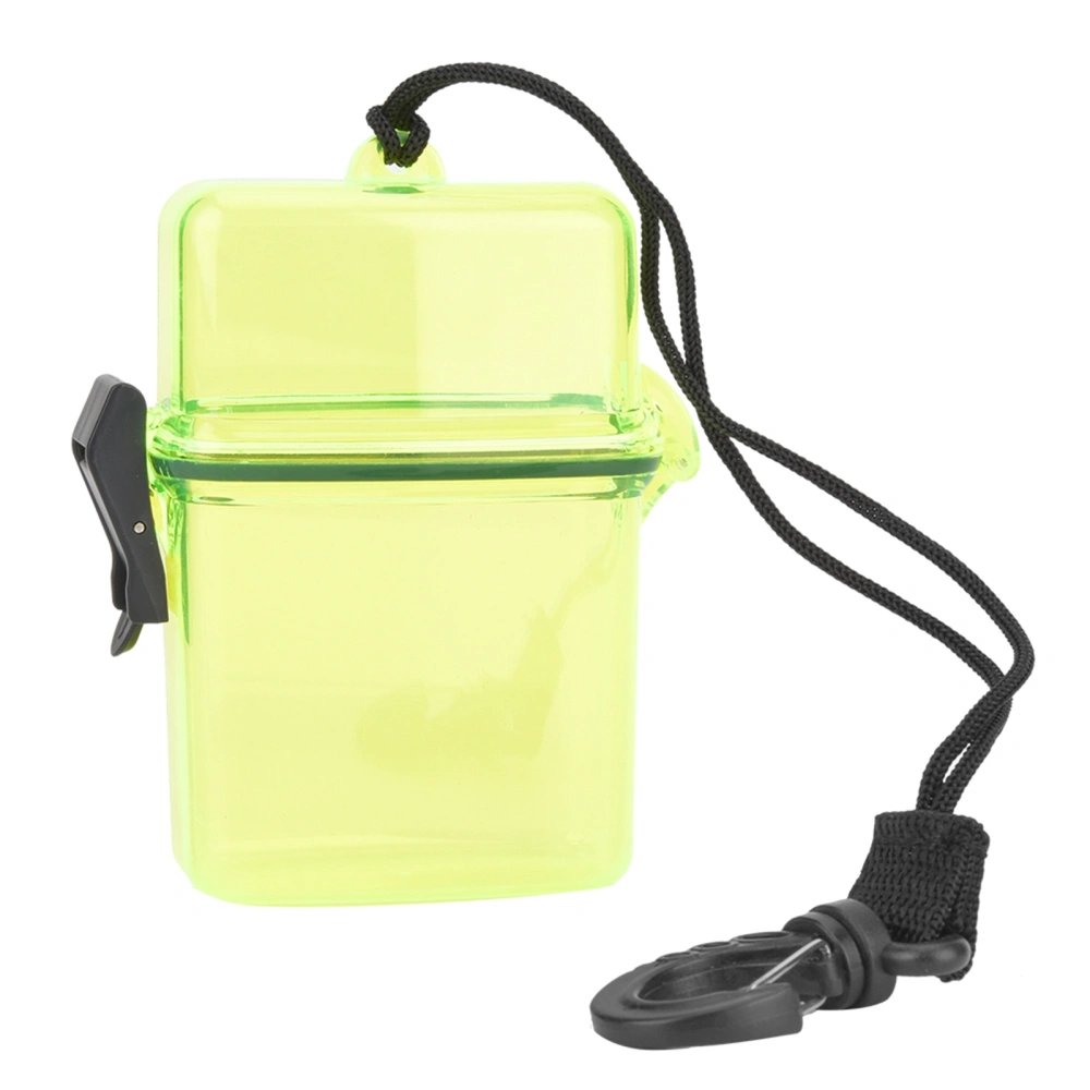 Plastic Transparent Underwater Kayak Sealing Box with Rope Hook for Surfing Canoe Kayak Jaune transparent