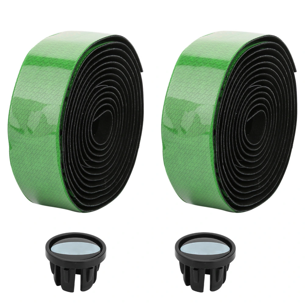 Bicycle Handlebar Tape Bent Grip Bar Tape Breathable Cycling Bike Handle Bandage Wrap StrapBlack and Green