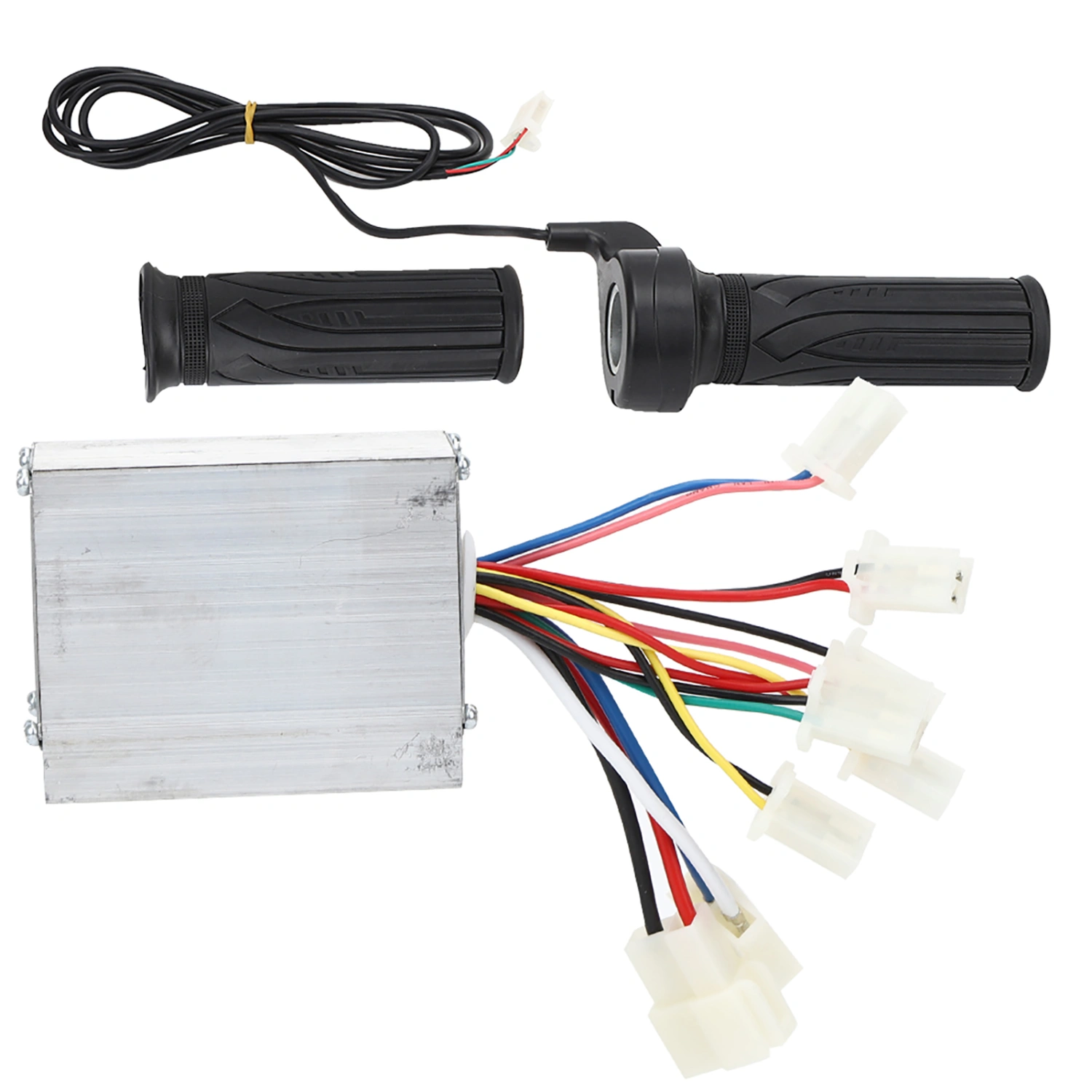 24V250W Brush E Bike Controller and Long Line Universal Thumb Throttle Grip Set Accessory
