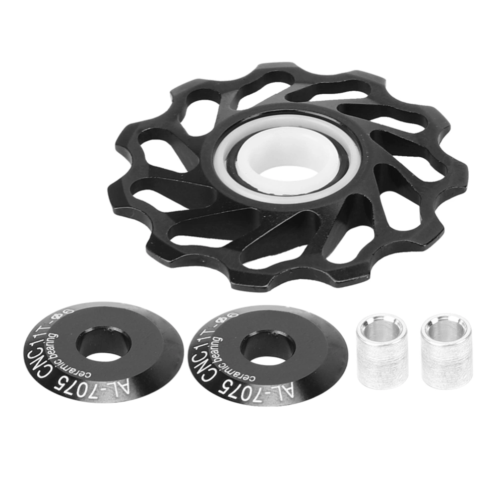 Ceramic Bearing 11T Rear Derailleur Pulley Guide Roller Accessory for Mountain Bicycle Road Bikeblack