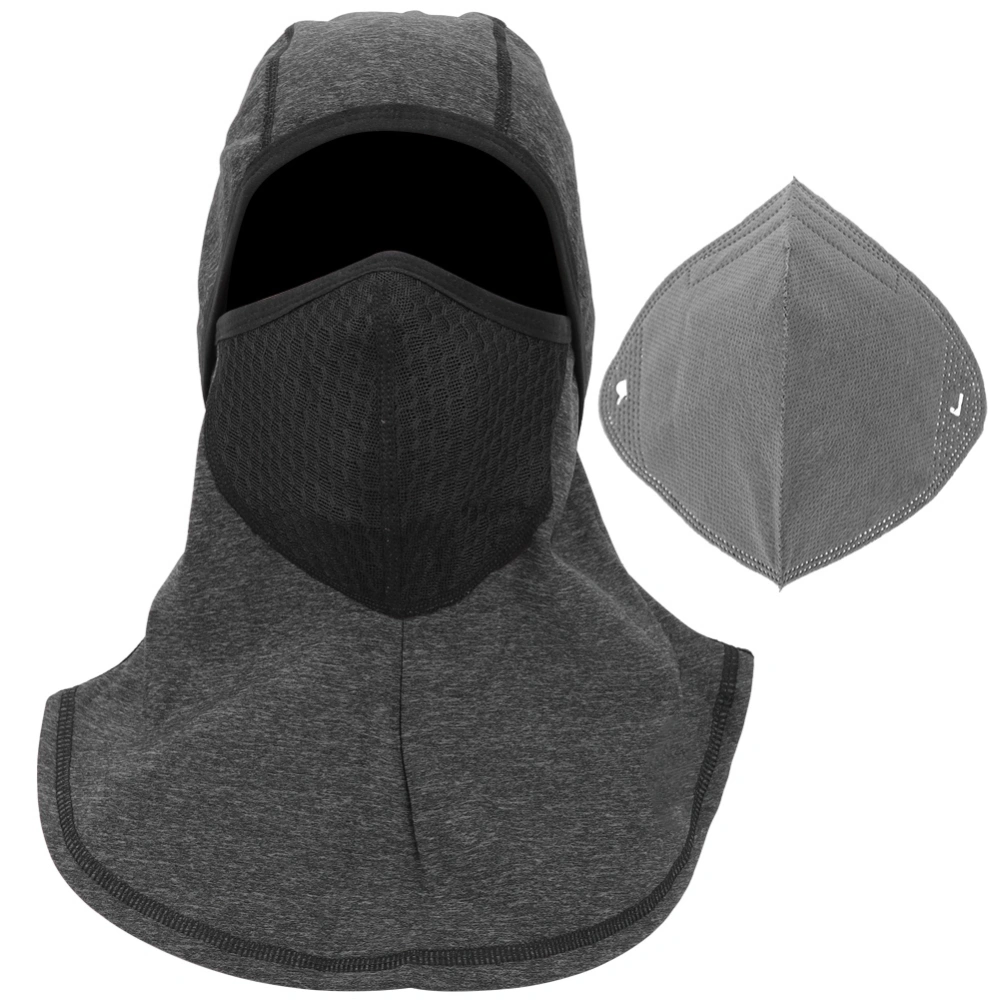 Unisex Cycling Polyester Head Face Cover Outdoor Sports Windproof Waterproof Warm HatGray classic