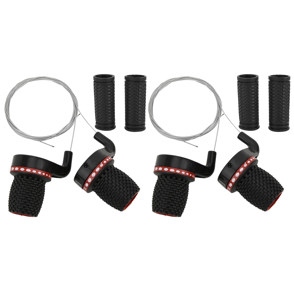 2 Pair Outdoor Mountain Bike Bicycle Speed Shifter Transmission Handle Twisted Grip