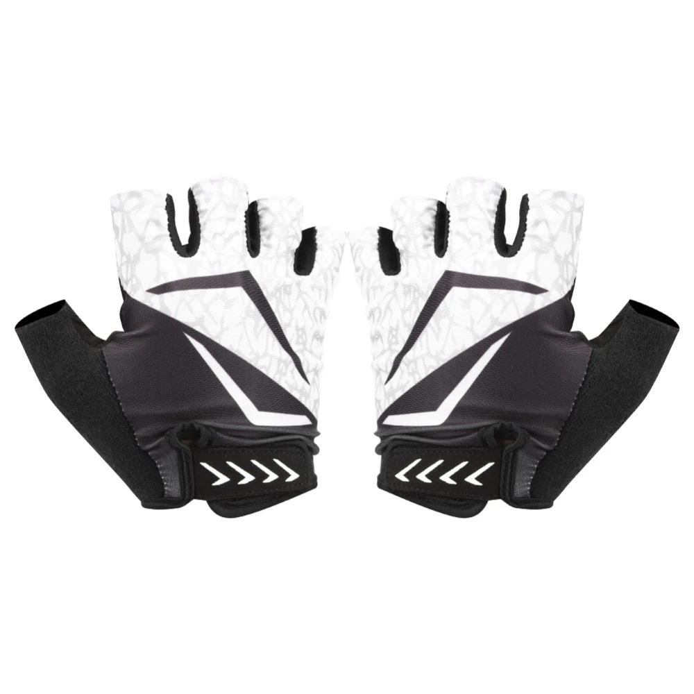 Neutral Outdoor Summer Bike Cycling Half Finger Gloves Breathable for Mountain Bicyclewhite XL