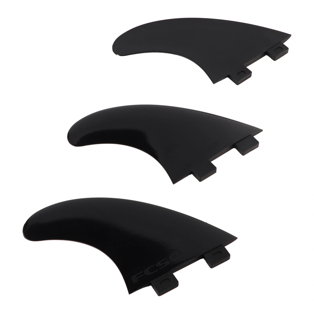 3Pcs/Set Durable G5 Surfboard Fin Surf Boards Accessory Water Diversion Left Middle Rightblack