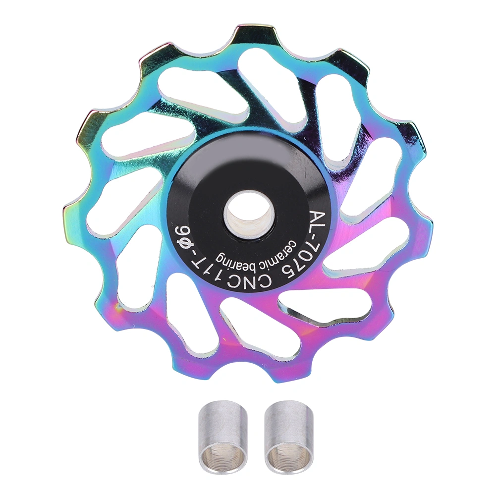 Mountain Bicycle Ceramics Rear Derailleur Pulley Transmission Bearings Bike Cycling Accessorycolorful-11T