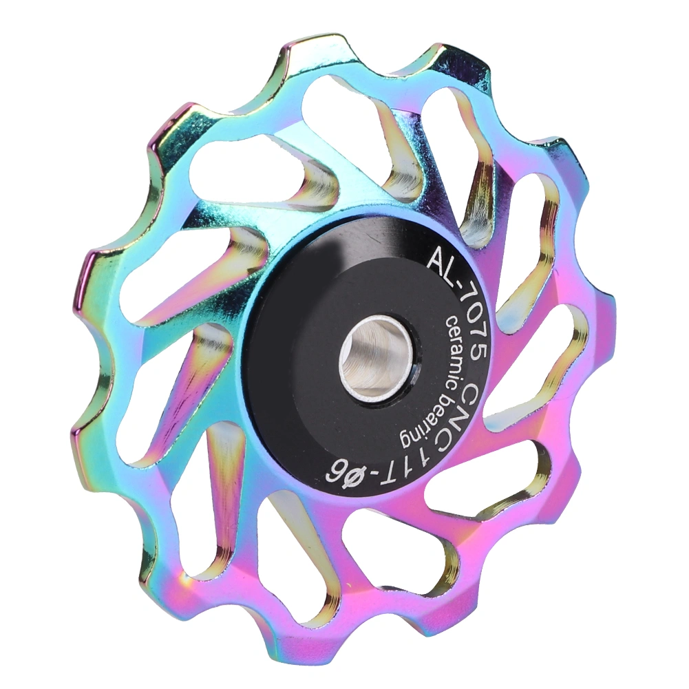 Mountain Bicycle Ceramics Rear Derailleur Pulley Transmission Bearings Bike Cycling Accessorycolorful-11T