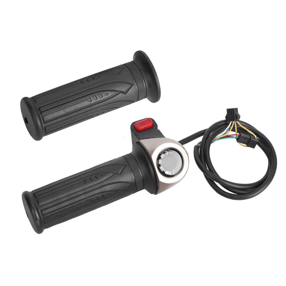 Electric Bike Universal Throttle Grip Lithium Battery Power Storage With Button Multifunction Speed Governing Accelerator Throttle