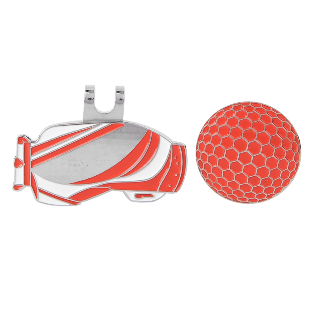 Portable Lightweight Golf Ball Marking Tool Metal Hat Clip Marker Practicing Accessoryred