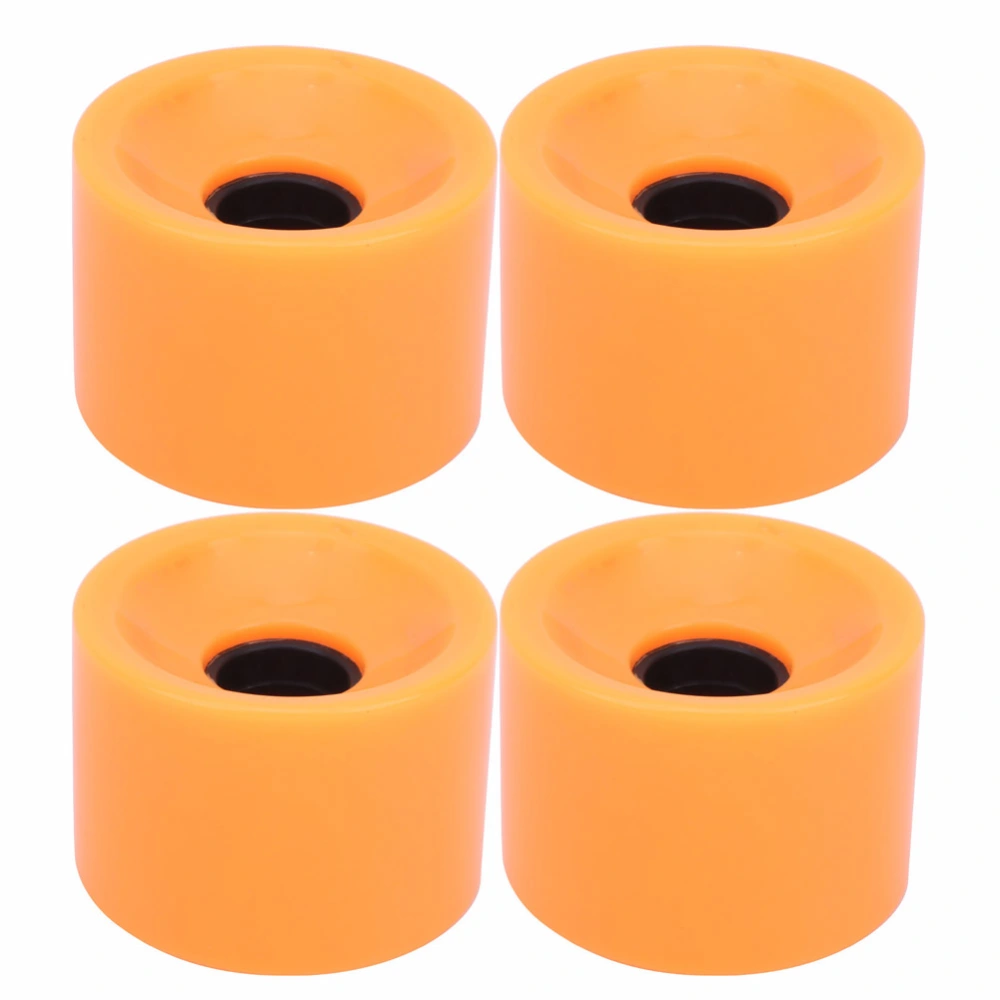 4PCS/Set Skateboard High Elastic Colorful PU Wheel Accessory for Most SkateboardsOrange