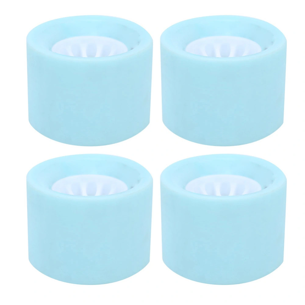 4Pcs/Set PU Durable Longboard Dance Board Skateboard Replacement Wheel Accessorylight blue