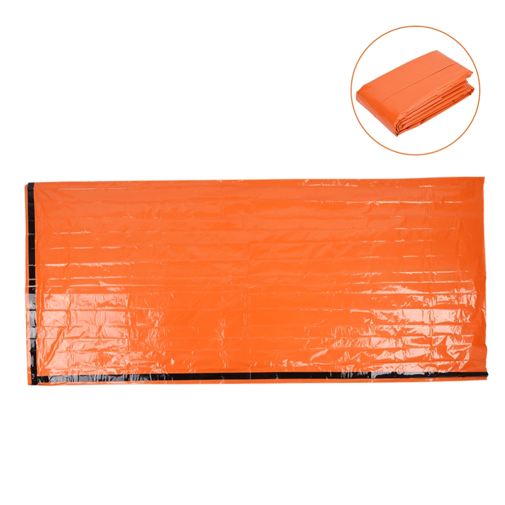 Outdoor Portable Emergency Sleeping Bag Keep Warm Moisture Proof Pad Reflective Camping Mat Orange