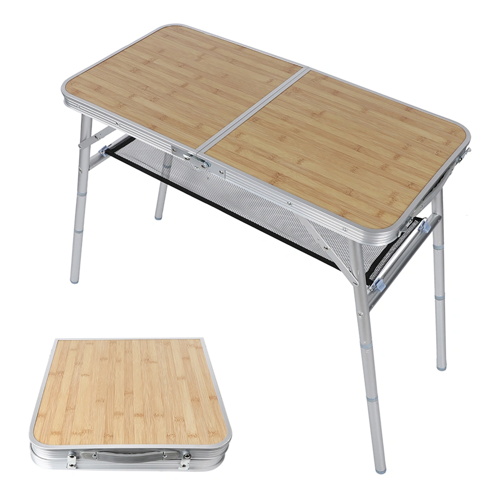 Aluminum Alloy Outdoor Camping Folding Table BBQ Picnic Metal Foot Pipe Foldable Desk for Travel Use