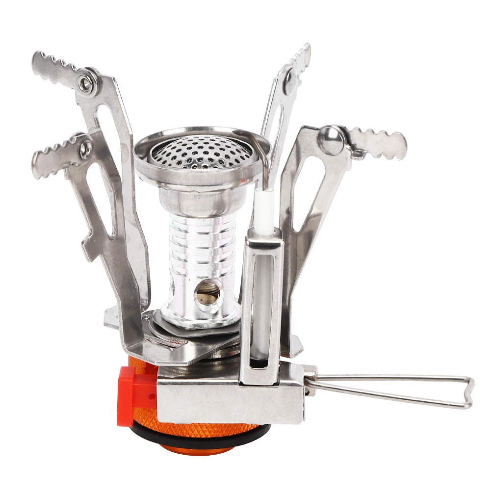 Outdoor Mini Camping 304 Stainless Steel Stove Integrated Electronic Lighter Burner