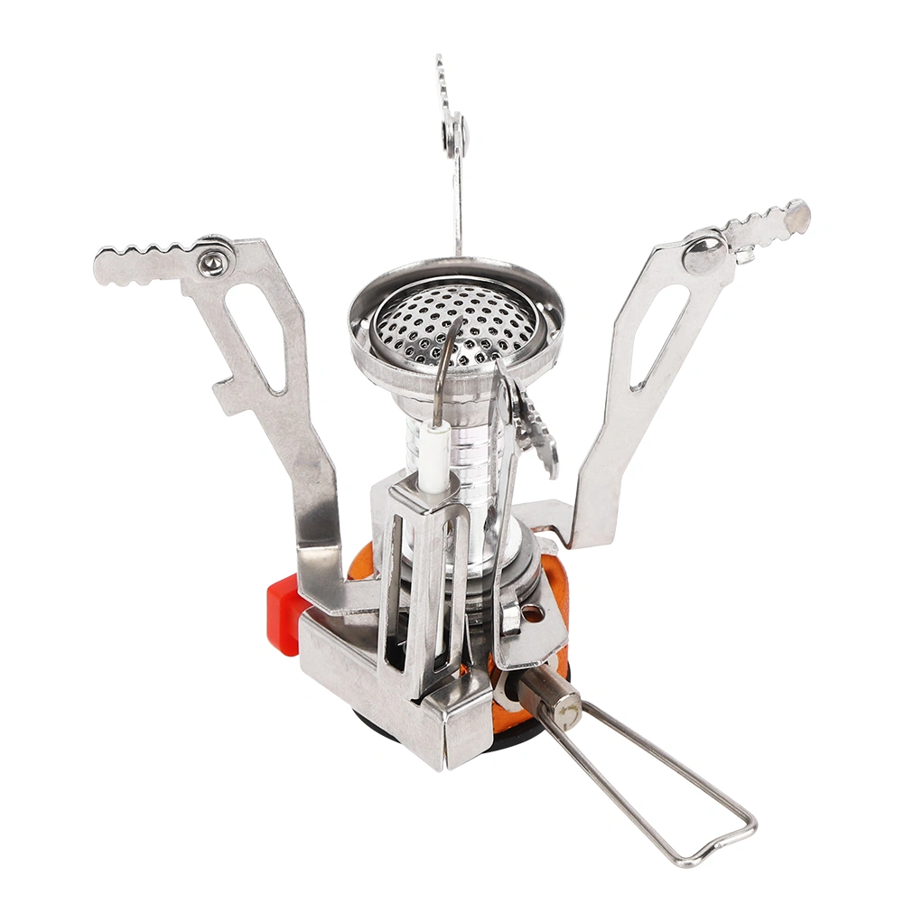 Outdoor Mini Camping 304 Stainless Steel Stove Integrated Electronic Lighter Burner