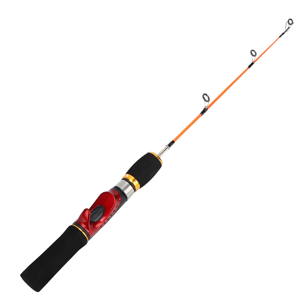 52cm Ice Fishing Rod Pole Two Sections Three Guide Ring FRP Fiber Material Accessory