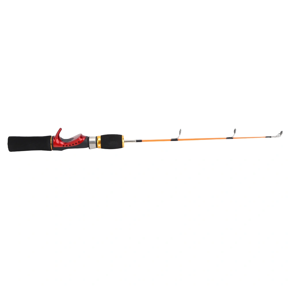 52cm Ice Fishing Rod Pole Two Sections Three Guide Ring FRP Fiber Material Accessory