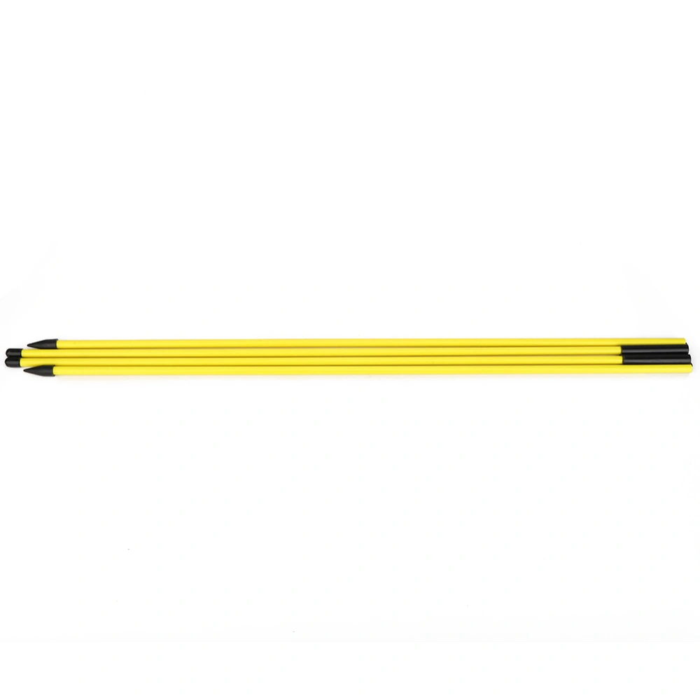 Epoxy Fiberglass Rod Yellow Two Sections Golf Direction Indicator Stick Training Assist Foldable Correct Practice Pole