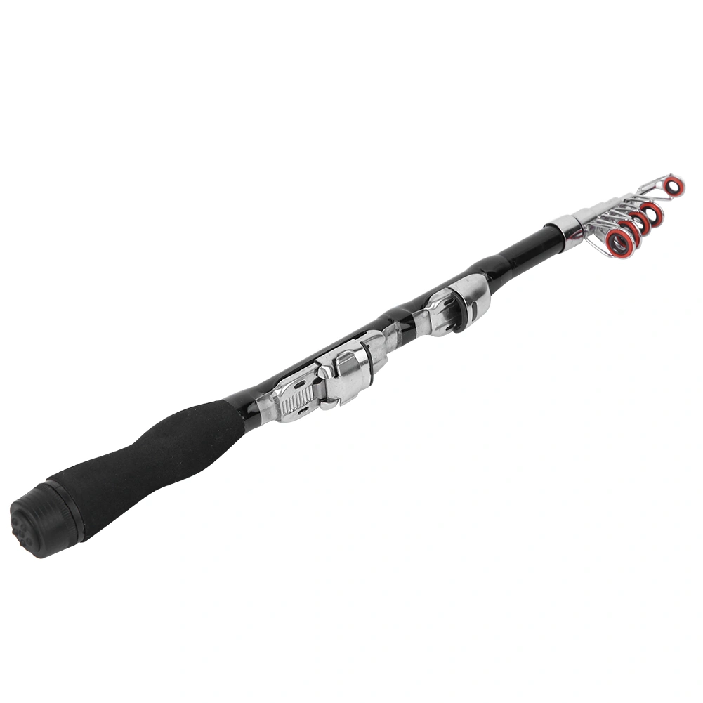 Portable Ultra Short Telescopic Fishing Rod Long Throw Super Hard Glass Fiber Fishing Pole1.2m