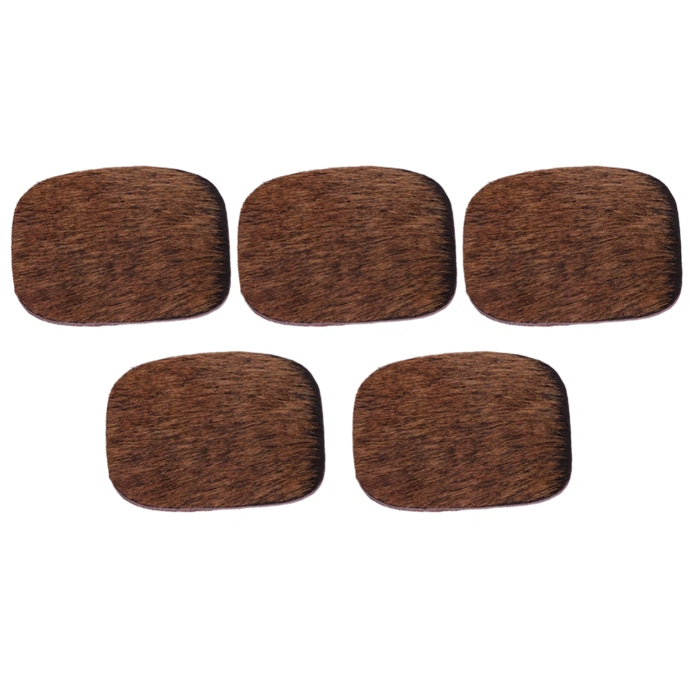 5pcs Archery Arrow Rest Adhesive Silent Bow Stick Plate Cowhide Outdoor Shooting AccessoriesBrown