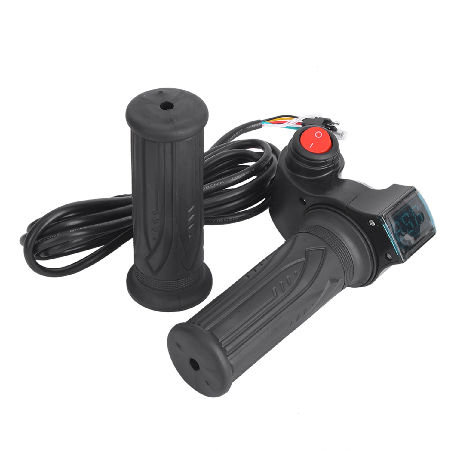 1 Pair E Bike Thumb Throttle LCD Display Digital Battery Voltage Power Switch for Electric Vehicle