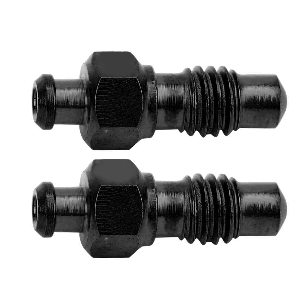2 pcs Titanium Alloy Oil Disc Brake Bleed Nipple Exhaust Screws Set for Road Bicycle Accessoriesblack