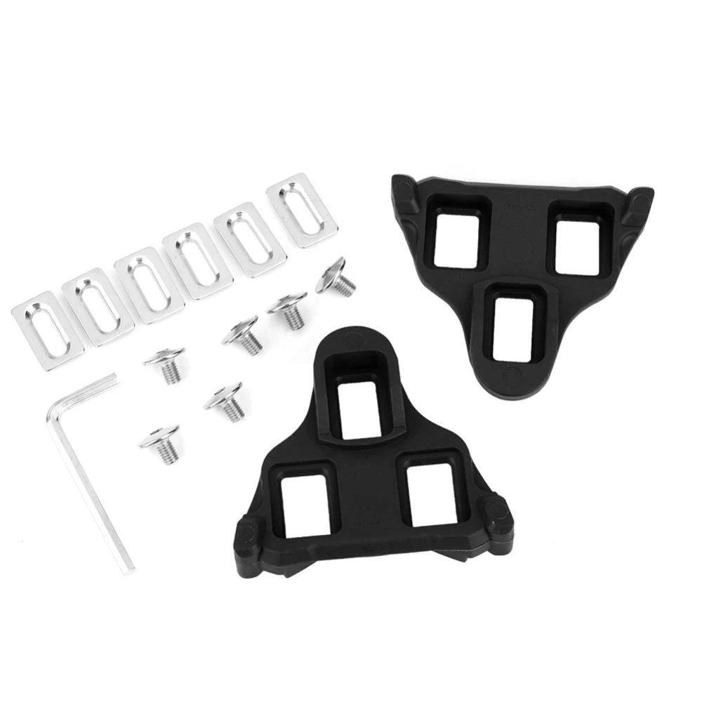 1 Pair Bike Mountain Bicycle Shoes Cleats Pedal Locking Plate Accessories for SPD Road Bikesblack