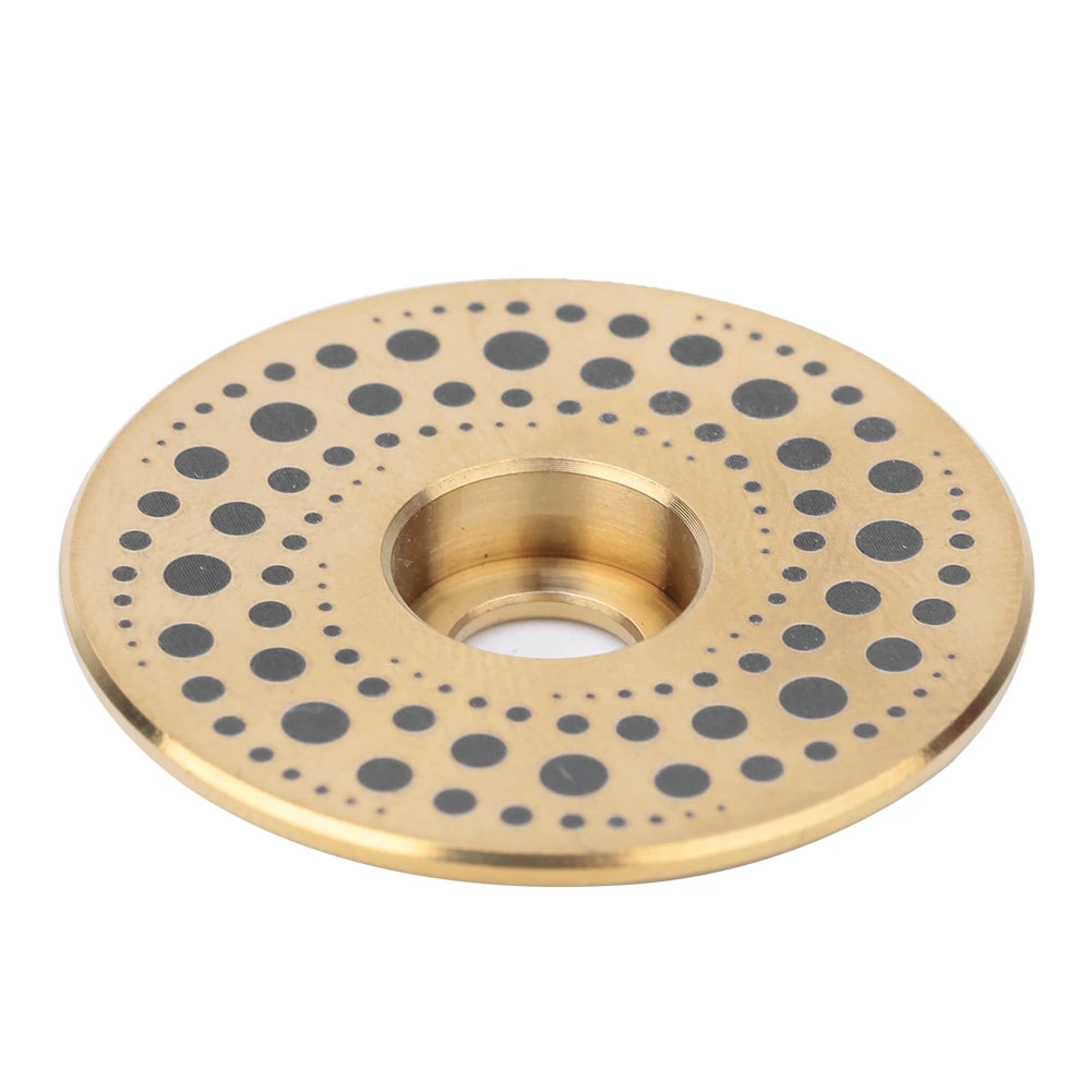 2 pcs Titanium Alloy Bicycle Headset Cap with Bike Fork Expander Bike Stem Top Caps with Screw Setgold