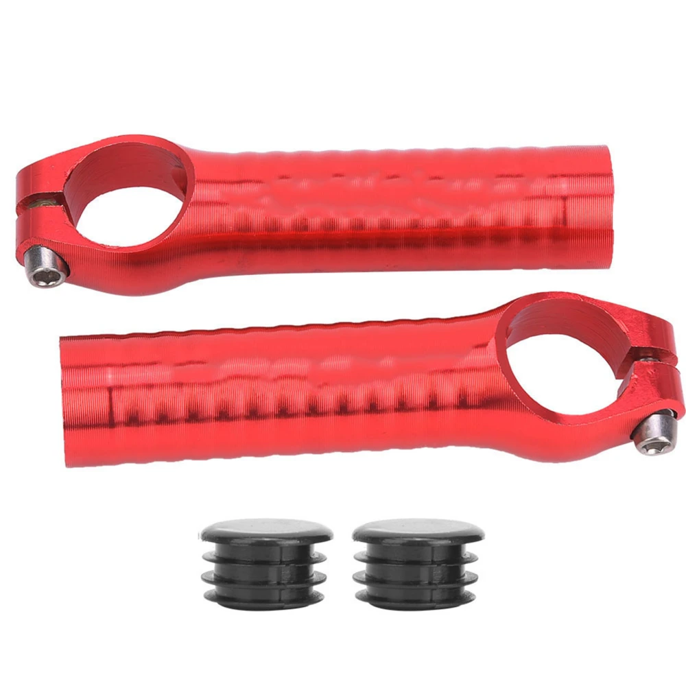 1 Pair 7075 Aluminum Alloy Bicycle Handlebar Grip Bike Bar End Handlebar Ends for Road Mountain Bikesred