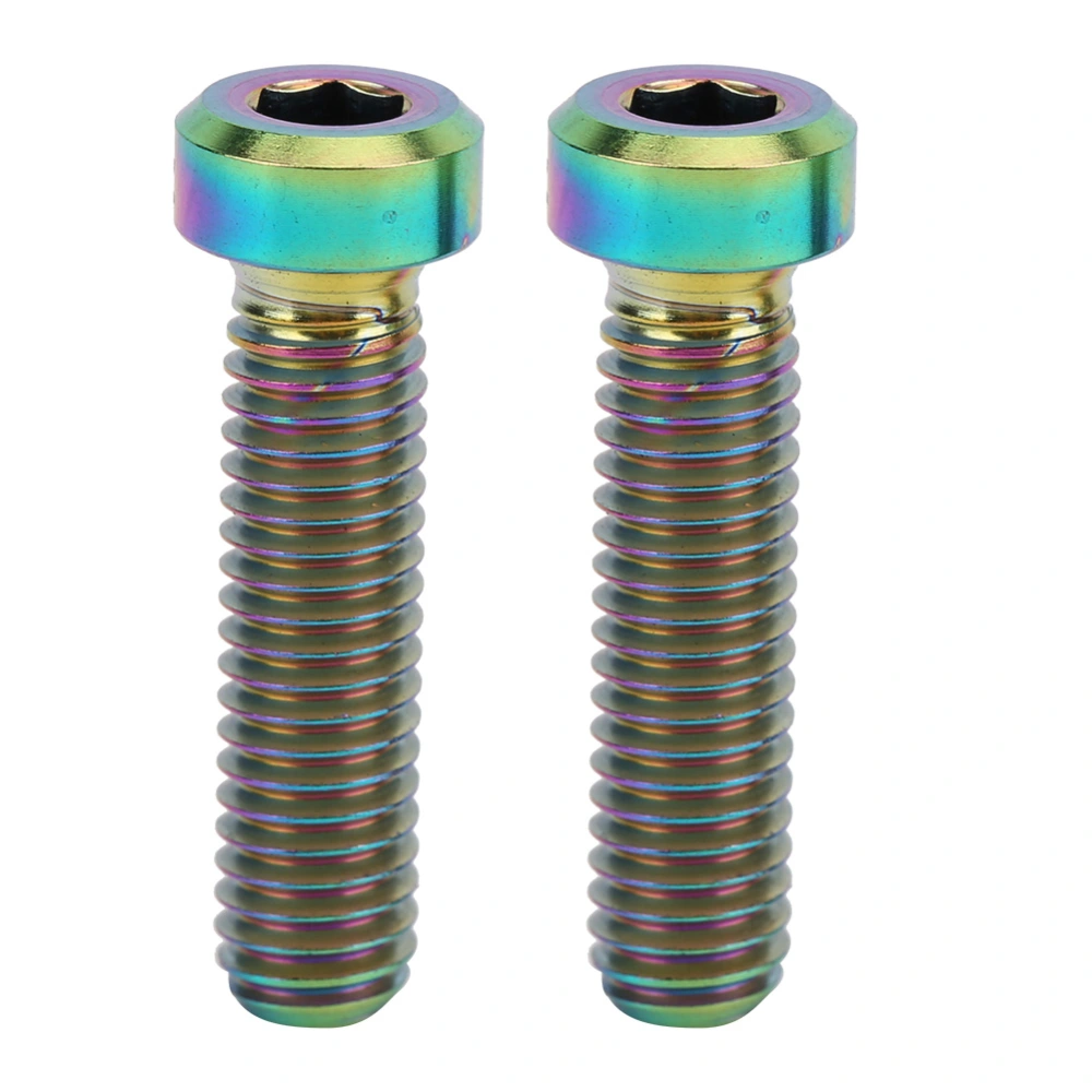 2 pcs Titanium Alloy Bolts Kit Bike Stem Hex Screws Set for Road Bicycle Mountain Bike colorful