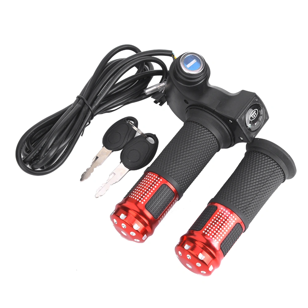 1 Pair Universal LED Voltage Display Twist Throttle for 12‑99V Ebike Scooter