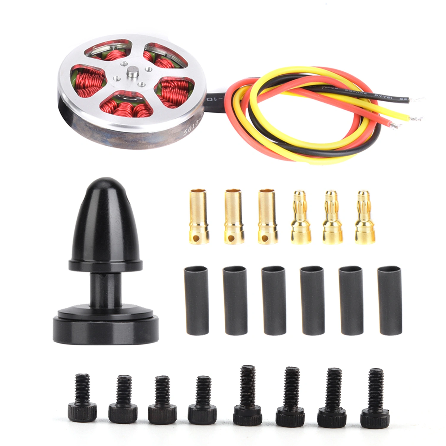 5010-360KV 1PCS Metal Outdoor Big Load Multiaxis Thick Line Hollow Cover Double Bearing Brushless MotorNegative Tooth